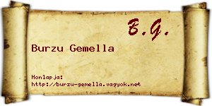 Burzu Gemella névjegykártya